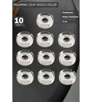 10’lu Set Skoçlu Küllük 8 cm Paslanmaz Çelik Kül Tablası Sigara Küllüğü
