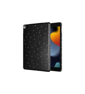 Apple  iPad 10.2 2021 (9.Nesil) Uyumlu Fuchsia Işıltılı Tablet Kılıf (Siyah)