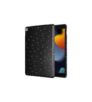 Apple  iPad 10.2 2021 (9.Nesil) Uyumlu Fuchsia Işıltılı Tablet Kılıf (Siyah)