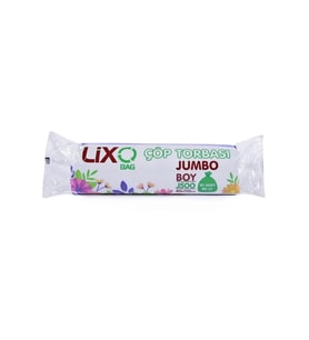 J-500 Jumbo Boy Çöp Torbası 80 x 110 cm 10 Lu Rulo x 1 Paket = 10 Adet (Siyah)