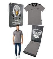 Beşiktaş Orijinal Lisanslı Umbro Gri Polo T-shirt UV Kutulu