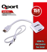 QPORT Q-HD-VGJ HDMI TO VGA CEVIRICI+ SES JACK