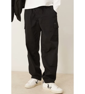 Calvin Klein Straight Leg Cargo Trousers Erkek Bol Kesim Kargo Cepli Eşofman Altı Siyah