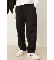 Calvin Klein Straight Leg Cargo Trousers Erkek Bol Kesim Kargo Cepli Eşofman Altı Siyah