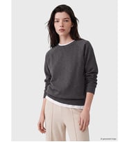 LCW Comfort Antrasit Bisiklet Yaka Kadın Sweatshirt