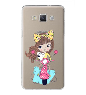 Samsung Galaxy A5 2015 Uyumlu Kapak Vespagirl Tasarımlı Şeffaf Silikon Kılıf