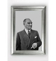 Gümüş Çerçeveli Atatürk Tablo cv911