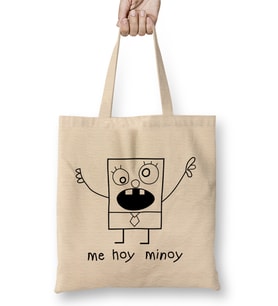 Spongebob Doodlebob Bez Çanta Uzun Saplı