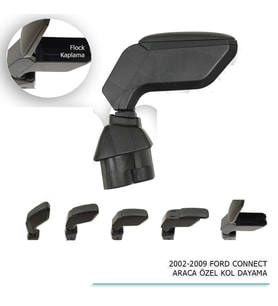 Ford Connect Uyumlu Araca Özel Kol Dayama Siyah 2002-2009 Parça