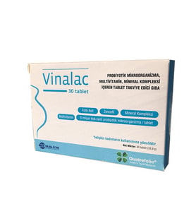 Vinalac Probiyotik, Multivitamin ve Mineraller İçeren Takviye Edici Gıda 30 Tablet