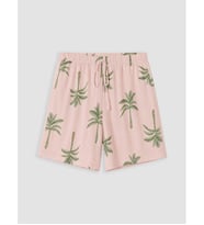 LCW DREAM Pembe Yaprak Desenli Kadın Şort Pijama Altı