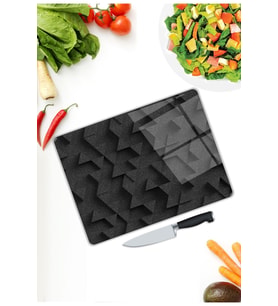 Siyah  Cam Kesme  ve Sunum Tahtası  25 Cm X 35 Cm