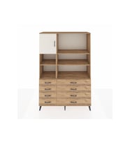 Hyperion Dolap 7 Raflı 8 Çekmeceli Tek Kapaklı  132x44x195 Çam-Aytaşı/Çam