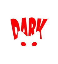 Dark Kedi Sticker 17x17 Cm Kırmızı