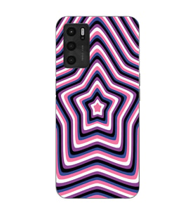 Oppo A16 / A55 Uyumlu Yıldız Tasarımlı Şeffaf Telefon Kılıfı