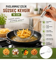 Metal Kevgir - Paslanmaz Çelik - 16 cm