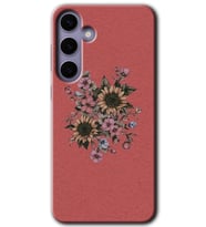 Galaxy S24 Plus Kılıf HD Desen Baskılı Kılıf - Retro Çiçek