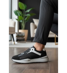Enoch Erkek Sneaker - İkonik Yan Panel Tasarımlı Hafif Tabanlı Şehir Ayakkabısı ve Konfor Odaklı Bağcıklı Yürüyüş Ayakkabısı