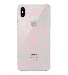 Apple iPhone XS Max Uyumlu Köşe Korumalı Antişok Kapak Nostalji Desen Tasarımlı Şeffaf  Kılıf