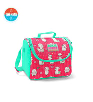 Coral High Kids Neon Mercan Su Yeşili Alpaka Desenli Thermo Beslenme Çantası 22847