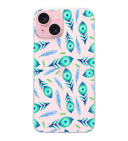 PrintiFy Apple  iPhone 15 ile Uyumlu 1mm Slim Fit Nazar Boncuğu 3 Baskılı Şeffaf  Kılıf