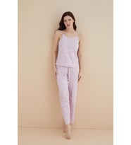 Kadın 80115-51 İp Askılı Pijama Takımı PEMBE