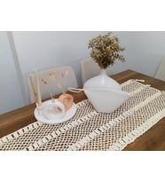 Jüt Hasır Özel Tasarım 20 Cm Clutch Çanta Pamuk Makrome El Emeği