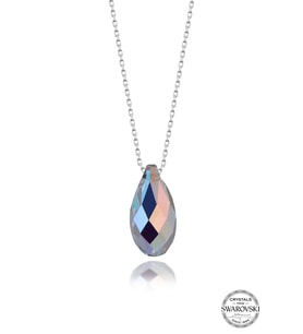 Swarovski Crystal Kadın Parlak Drop Gümüş Kolye