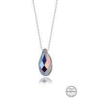 Swarovski Crystal Kadın Parlak Drop Gümüş Kolye
