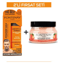Fontenay Pudra Toz Wax Mavi 20gr + Face And Body Peeling Scrub Yüz Maskesi Çilek 350ml 2'Li Set