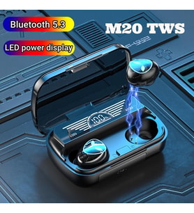 M20 Tws Anc Destekli Powerbanklı Led Göstergeli Bluetooth Kulaklık Siyah