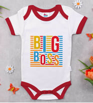 BK Kids Big Boss Tasarımlı Kırmızı Bebek Body Zıbın-1