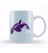 Geometric Animal Killer Whale Orca Kupa Bardak Porselen