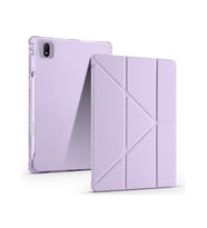 Honor Magic Pad 2 Uyumlu Kalem Bölmeli Uyku Modlu Standlı Trifolding Tablet Kılıfı (Lila)