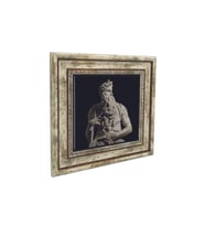 Musa'nın Hükmü Heykeli (Heykeltıraş: Michelangelo) Baskılı Taş Tablo 25X25