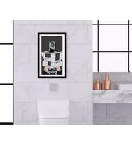 BK Home Banyo Tuvalet Dekoratif Ahşap Siyah Çerçeveli Tablo-14