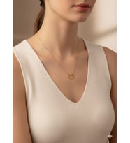 AKFECAN ÇELİK 316L KALP MODEL KOLYE (Altın Rengi)