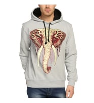 Bant Giyim - Elephant Fil Gri Kapşonlu Erkek Sweatshirt Hoodie