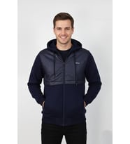 Erkek Kapitone Modelli 3 İplik Kapüşonlu Sweatshirt BGL-ST04865 (Lacivert)