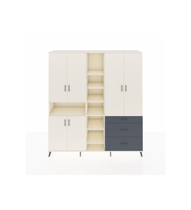 Hyperion Dolap 13 Raflı 3 Çekmeceli 6 Kapaklı 220x44x243 Aytaşı-Aytaşı/Antrasit