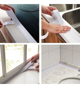 3.2 Metre Su Sızdırmaz Bant Kenar Mutfak Banyo Duvar Küvet Lavabo Bandı Ev İş Ofis Yapışkanlı Şerit