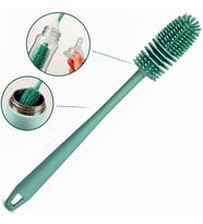 IVORY 33 cm Silikon Biberon ve Şişe Temizleme Fırçası – Uzun Saplı 360° Temizlik, Esnek ve Dayanıklı Silikon – Biberon, Termos, Bardak ve Şişe İçin – Asorti Renk