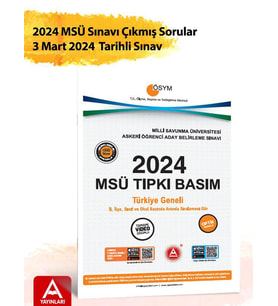 2024 MSÜ Çıkmış Sorular-Tıpkı Basım-Bire Bir ÖSYM-Tamamı Video Çözümlü