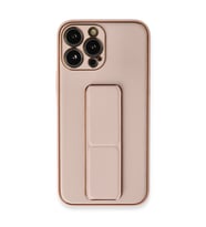 Apple İphone 13 Pro Kılıf Coco Deri Standlı Kapak - Pembe