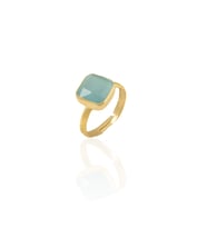 Kadir Jewellery 22 Ayar Altın Kaplama Zirkon Taşlı Kadın Minimal Yüzük