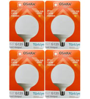 (4 Adet) 20W (120W) 3000K (Sarı Işık) E27 Duylu (Kalın Duy) Glop Led Ampul