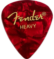Fender 1980351909 Premium Celluloid 351 Shape Heavy Gitar Penası (Red Moto) Kırmızı İnci Desen Sert Kalınlık ve Uzun Ömürlü Kullanım (12'li)