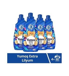 Yumoş Extra Lily Konsantre Çamaşır Yumuşatıcı 1440 ml x 4 Adet 60 Yıkama Yumoş Lily 1440