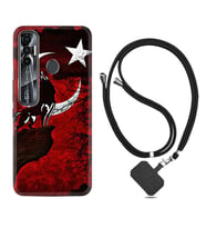 Tecno Spark 6 6 Go 8C 8 Pro 7 7 Pro Kılıf Boyun Askılı Silikon Wolf and Moon 2 1381