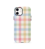iPhone 11 Vorian Çift Katmanlı Kılıf Pastel Gingham
